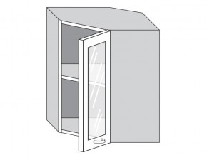 1.60.3у Шкаф настенный (h=720) угловой на 600мм со стекл. дверцей в Карабаше - karabash.магазин96.com | фото