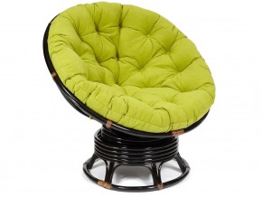 Кресло-качалка Papasan w 23/01 B с подушкой Antique brown, флок Олива в Карабаше - karabash.магазин96.com | фото