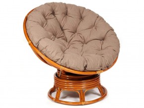 Кресло-качалка Papasan w 23/01 B с подушкой Cognac, экошерсть Коричневый в Карабаше - karabash.магазин96.com | фото