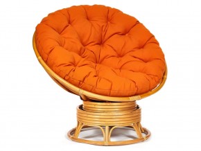 Кресло-качалка Papasan w 23/01 B с подушкой Honey, ткань Оранжевый в Карабаше - karabash.магазин96.com | фото