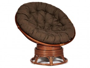 Кресло-качалка Papasan w 23/01 B с подушкой Pecan, ткань Коричневый в Карабаше - karabash.магазин96.com | фото