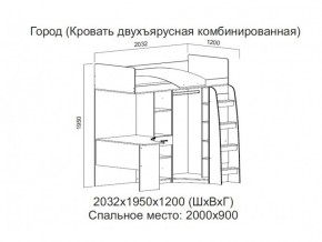 Кровать двухъярусная комбинированная в Карабаше - karabash.магазин96.com | фото