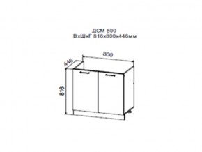 Шкаф нижний ДСМ800 под мойку в Карабаше - karabash.магазин96.com | фото